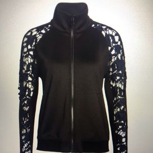 NWOT Trouve Lace Mix Track Jacket Sz M